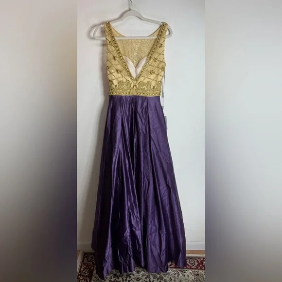 (T4) LUCCI LU sequin embroidered prom or special occasion dress, size 6 - Picture 3 of 15